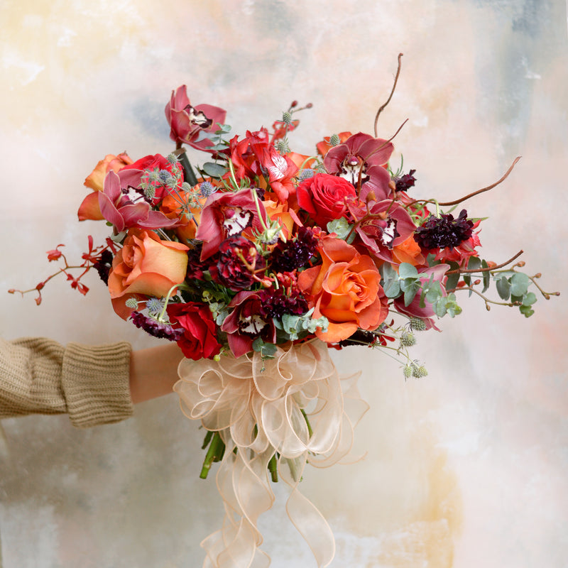 Buket Bunga Mawar Merah & Anggrek Pengantin Jakarta | Three Bouquets