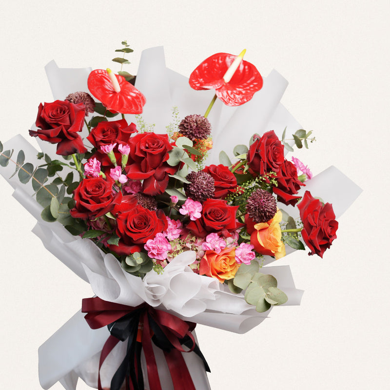 Buket Bunga Premium Mawar Merah Matilda | Three Bouquets