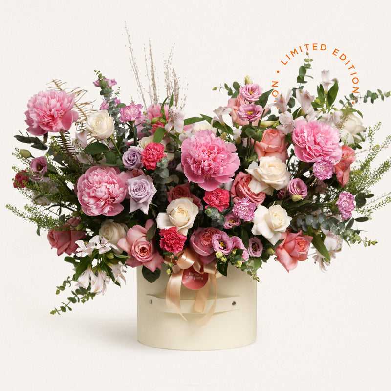 Bloom Box Premium Peony Pink Jakarta | Three Bouquets