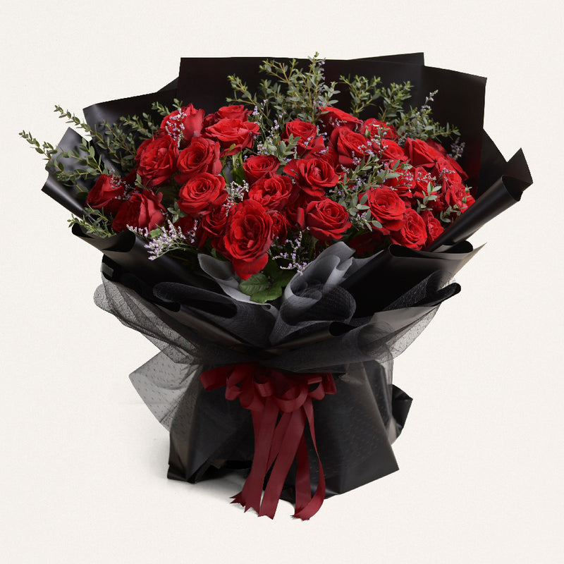 Buket Bunga 50 Mawar Merah Jakarta | Three Bouquets