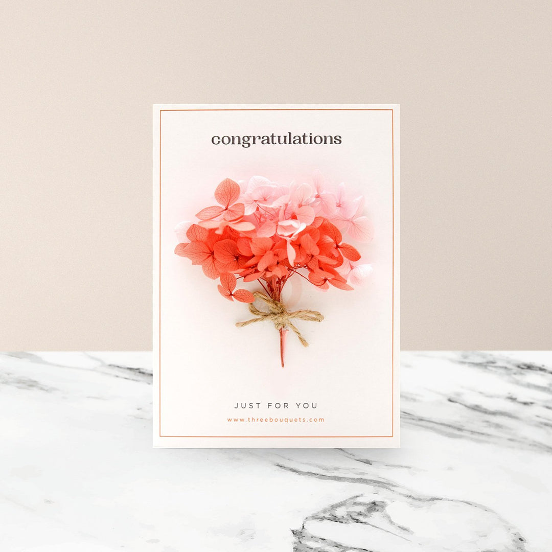 Kartu Ucapan Bunga Kering Jakarta | Three Bouquets