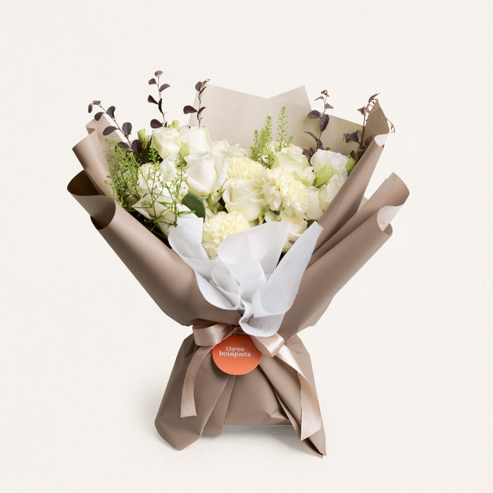 Buket Bunga Mawar Putih Kuning Nadya Jakarta | Three Bouquets