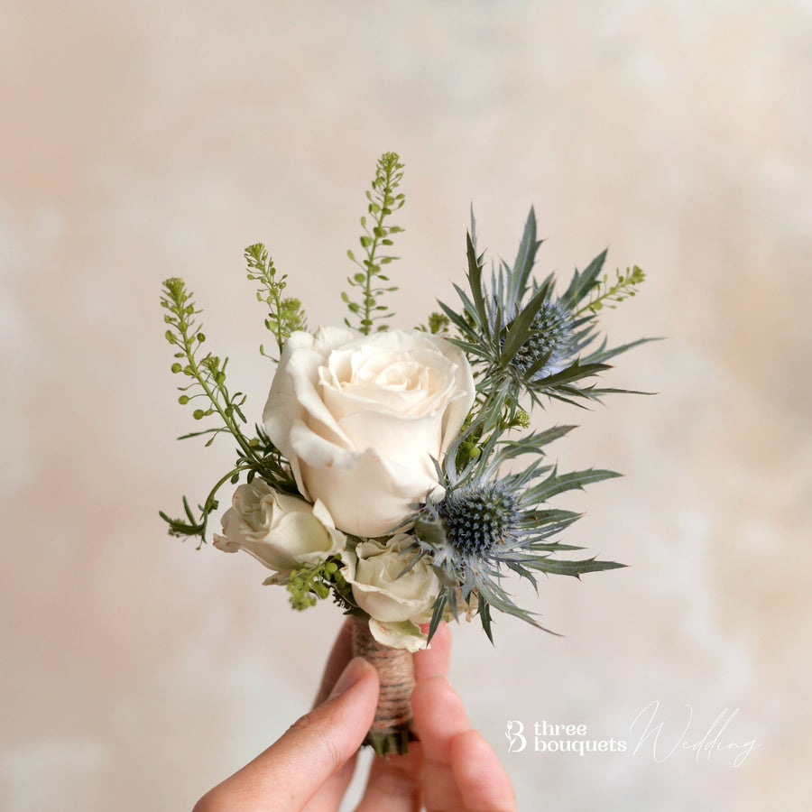 White Boutonnière - Three Bouquets